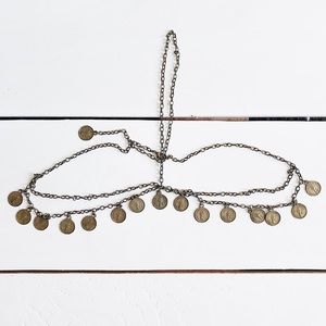 Handmade Bohemian Coin Headpiece Headdress Brass